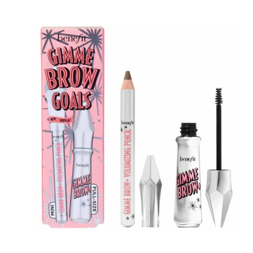 💎 Benefit Gimme Brow Goals Volumizing Brow Gel Pencil Duo 04 Warm Deep Brown